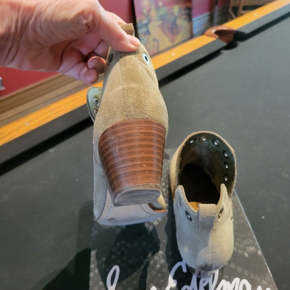 Sam Edelman Rubin gromit booties moss green suede size 7.5 - Picture 7 of 8